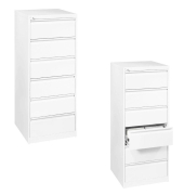 Acurado Karteischrank verkehrsweiß 6 Schubladen 55,3 x 59,0 x 135,7 cm